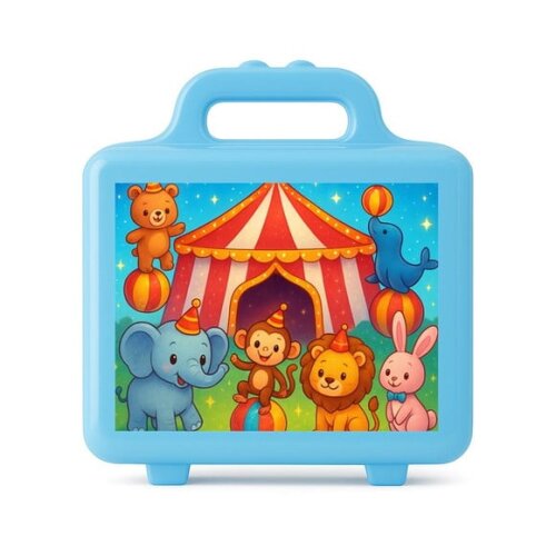 Maleta Plástica Personalizada 12x10cm Circo Encantado