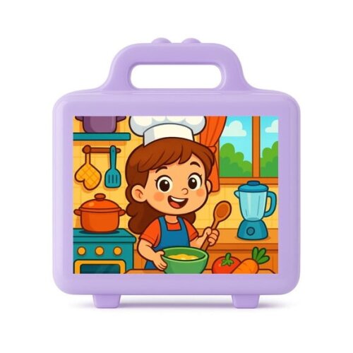 Maleta Plástica Personalizada 12x10cm Cozinha Kids
