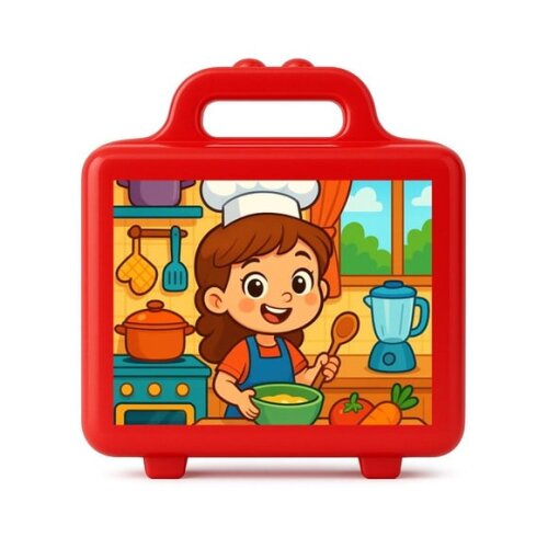 Maleta Plástica Personalizada 12x10cm Cozinha Kids