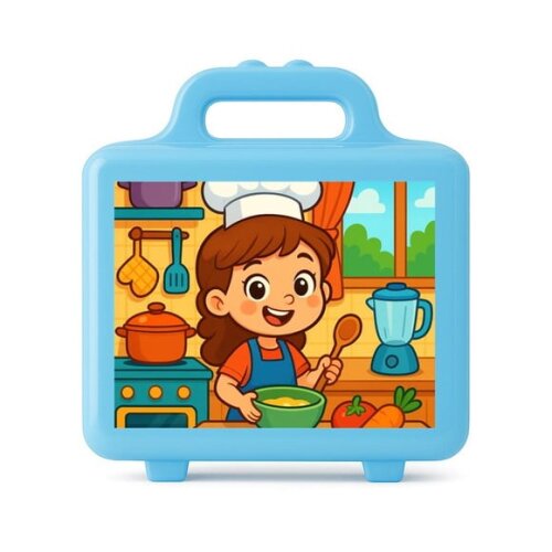 Maleta Plástica Personalizada 12x10cm Cozinha Kids