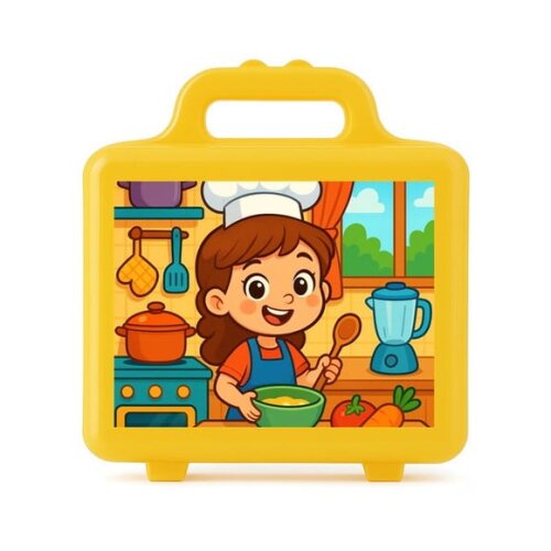 Maleta Plástica Personalizada 12x10cm Cozinha Kids
