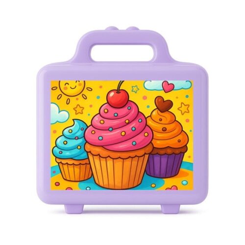 Maleta Plástica Personalizada 12x10cm Cupcakes