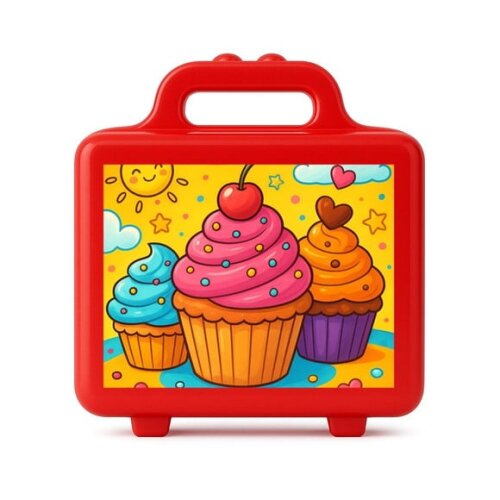 Maleta Plástica Personalizada 12x10cm Cupcakes