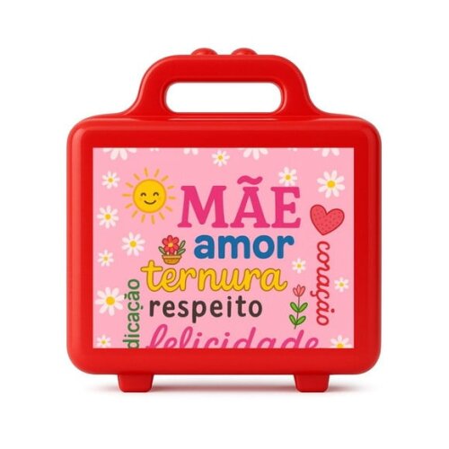 Maleta Plástica Personalizada 12x10cm Dia das Mães
