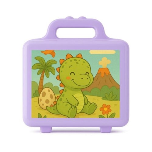 Maleta Plástica Personalizada 12x10cm Dinossauro Baby