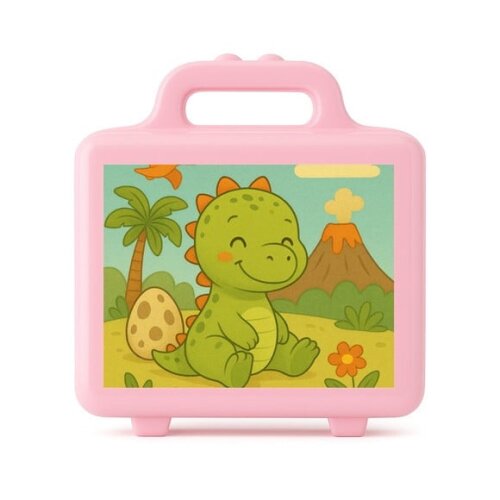 Maleta Plástica Personalizada 12x10cm Dinossauro Baby