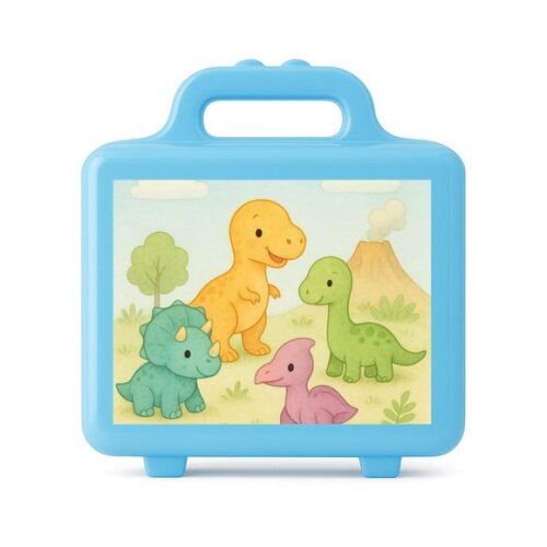 Maleta Plástica Personalizada 12x10cm Dinossauros Baby