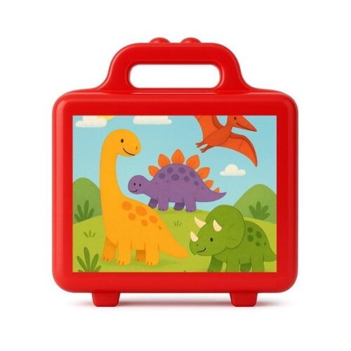 Maleta Plástica Personalizada 12x10cm Dinossauros
