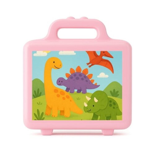 Maleta Plástica Personalizada 12x10cm Dinossauros