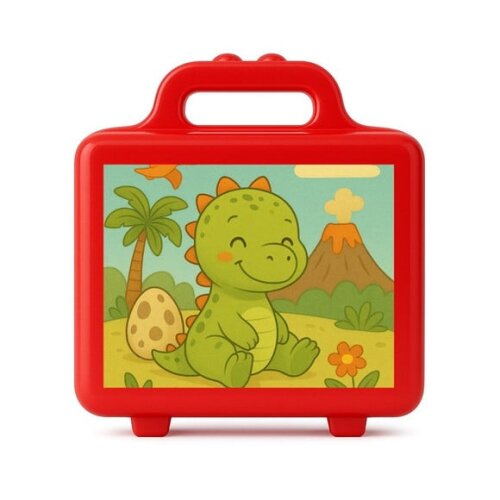 Maleta Plástica Personalizada 12x10cm Dinossauro Baby