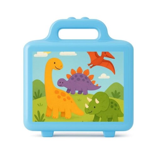 Maleta Plástica Personalizada 12x10cm Dinossauros