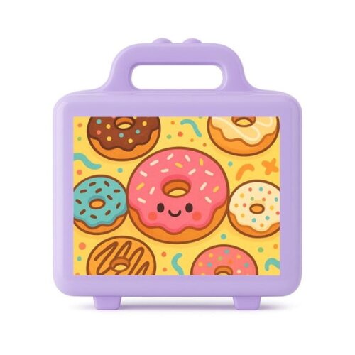 Maleta Plástica Personalizada 12x10cm Donuts