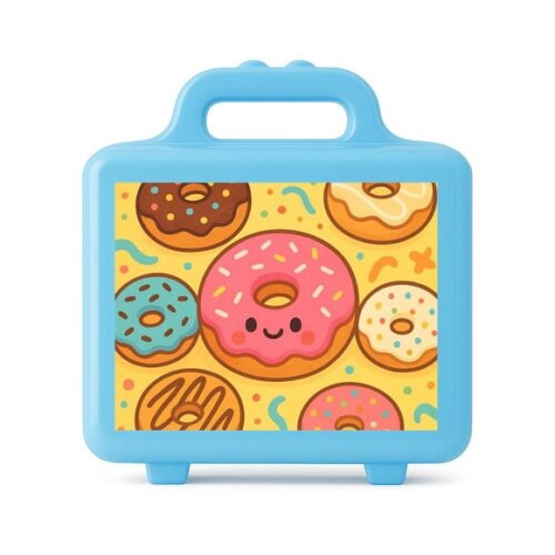 Maleta Plástica Personalizada 12x10cm Donuts