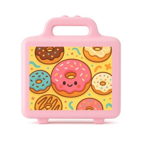 Maleta Plástica Personalizada 12x10cm Donuts