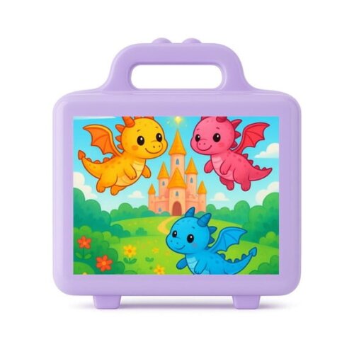 Maleta Plástica Personalizada 12x10cm Dragões
