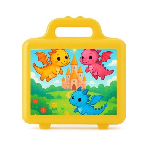 Maleta Plástica Personalizada 12x10cm Dragões