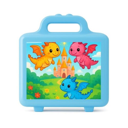 Maleta Plástica Personalizada 12x10cm Dragões