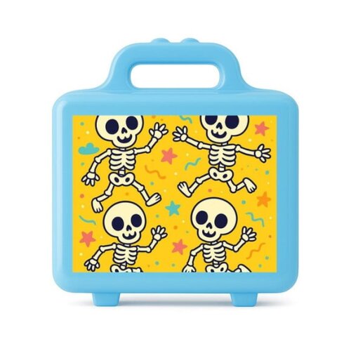 Maleta Plástica Personalizada 12x10cm Esqueletinhos Kids