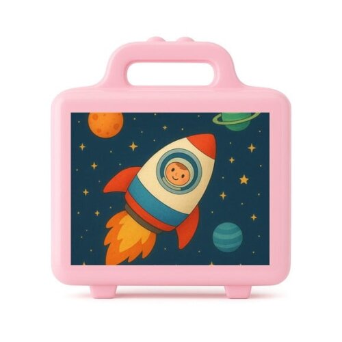 Maleta Plástica Personalizada 12x10cm Espaço Sideral