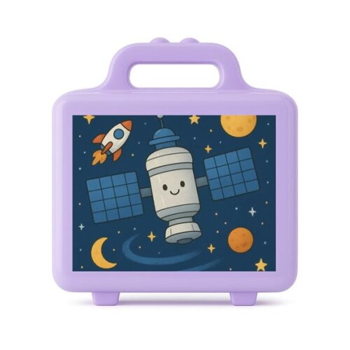 Maleta Plástica Personalizada 12x10cm Estação Espacial