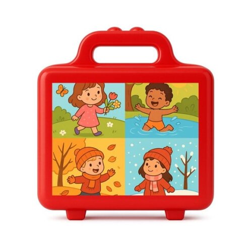 Maleta Plástica Personalizada 12x10cm Estações do Ano