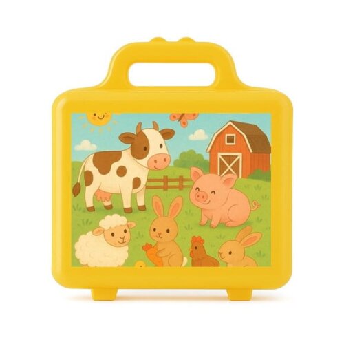 Maleta Plástica Personalizada 12x10cm Fazendinha