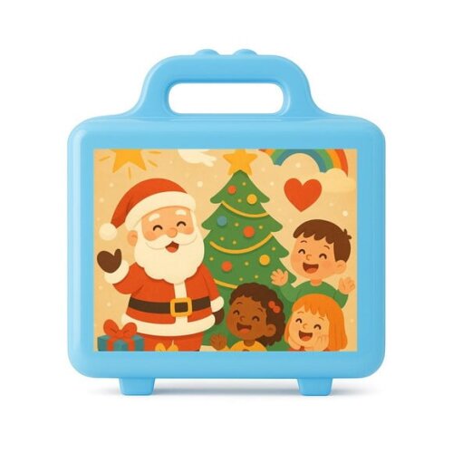 Maleta Plástica Personalizada 12x10cm Feliz Natal