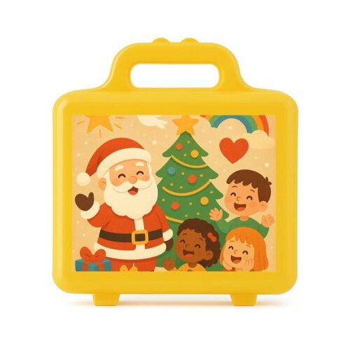 Maleta Plástica Personalizada 12x10cm Feliz Natal