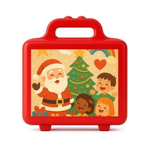 Maleta Plástica Personalizada 12x10cm Feliz Natal