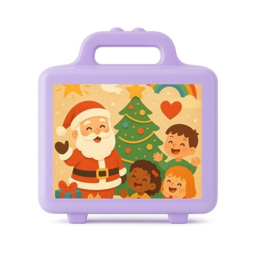 Maleta Plástica Personalizada 12x10cm Feliz Natal