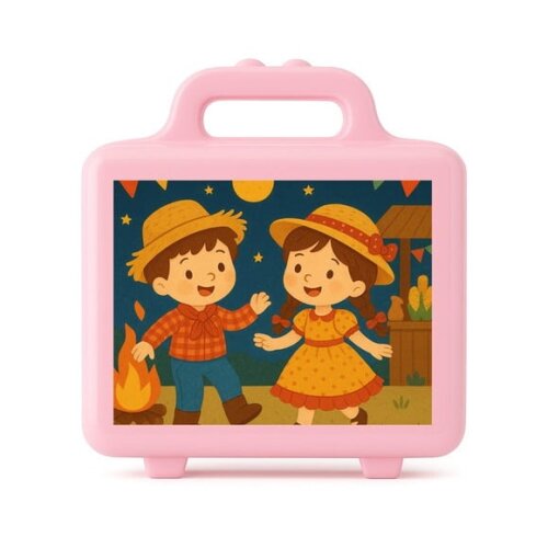 Maleta Plástica Personalizada 12x10cm Festa Junina