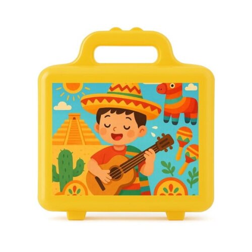 Maleta Plástica Personalizada 12x10cm Festa Mexicana