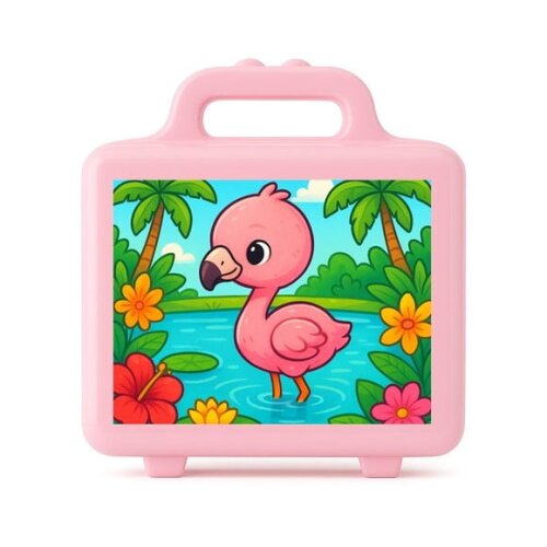 Maleta Plástica Personalizada 12x10cm Flamingo Baby
