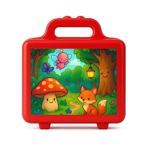 Maleta Plástica Personalizada 12x10cm Floresta Encantada