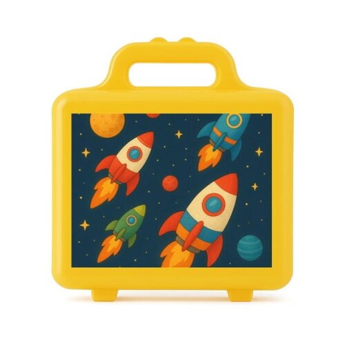 Maleta Plástica Personalizada 12x10cm Foguetes