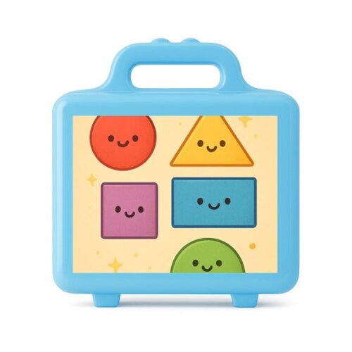 Maleta Plástica Personalizada 12x10cm Formas Geométricas