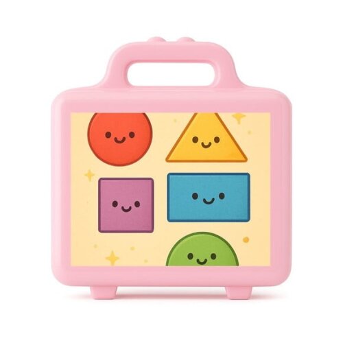 Maleta Plástica Personalizada 12x10cm Formas Geométricas