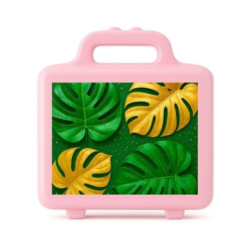 Maleta Plástica Personalizada 12x10cm Folha Costela-de-adão