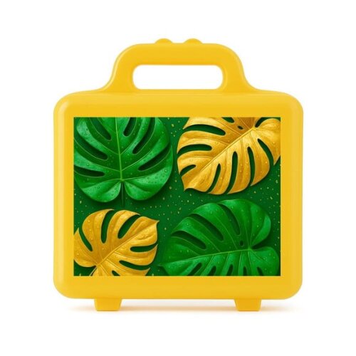 Maleta Plástica Personalizada 12x10cm Folha Costela-de-adão