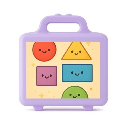 Maleta Plástica Personalizada 12x10cm Formas Geométricas