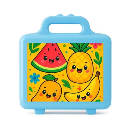 Maleta Plástica Personalizada 12x10cm Frutas Tropicais