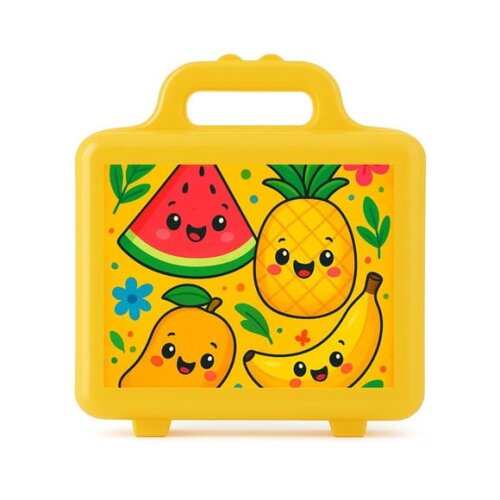 Maleta Plástica Personalizada 12x10cm Frutas Tropicais