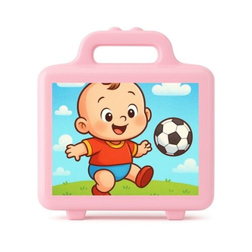Maleta Plástica Personalizada 12x10cm Futebol Baby