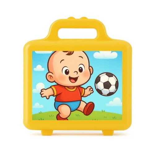 Maleta Plástica Personalizada 12x10cm Futebol Baby
