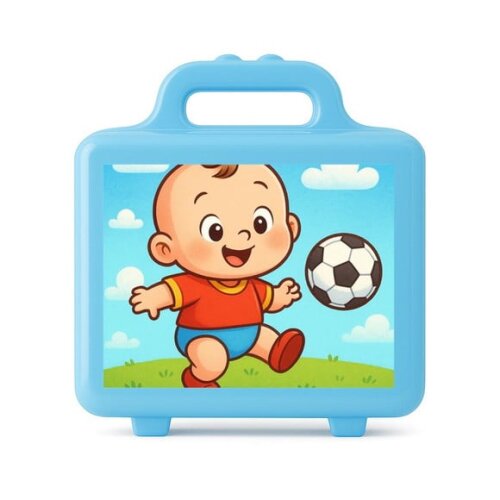 Maleta Plástica Personalizada 12x10cm Futebol Baby