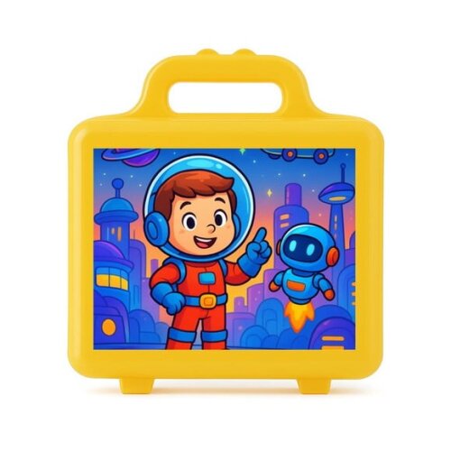 Maleta Plástica Personalizada 12x10cm Futurismo Infantil