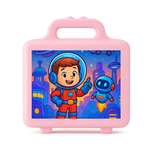 Maleta Plástica Personalizada 12x10cm Futurismo Infantil
