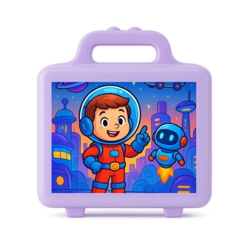 Maleta Plástica Personalizada 12x10cm Futurismo Infantil