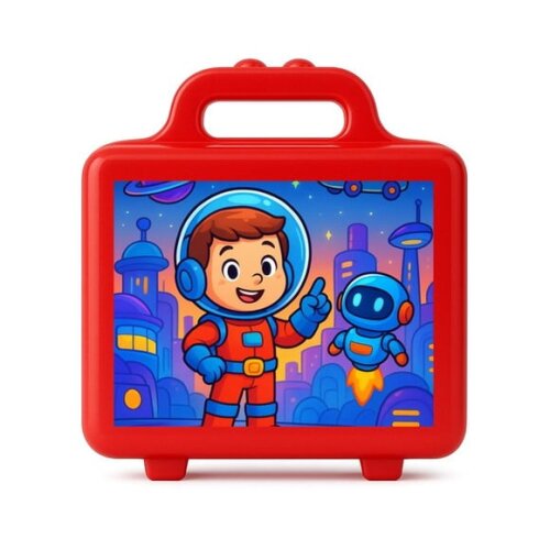 Maleta Plástica Personalizada 12x10cm Futurismo Infantil