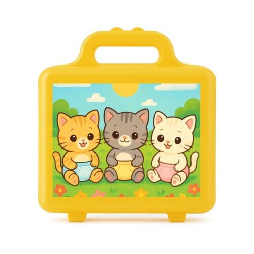 Maleta Plástica Personalizada 12x10cm Gatinhos Baby